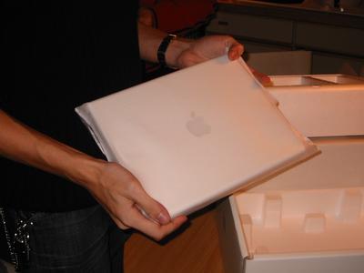 The iBook, still in safety cover